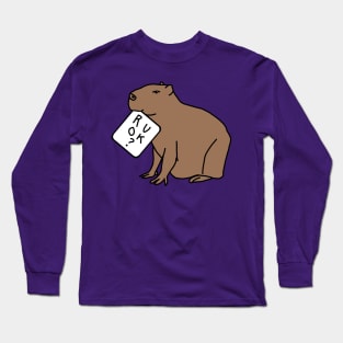 Are you Ok Capybara Wants to Know R U OK Long Sleeve T-Shirt